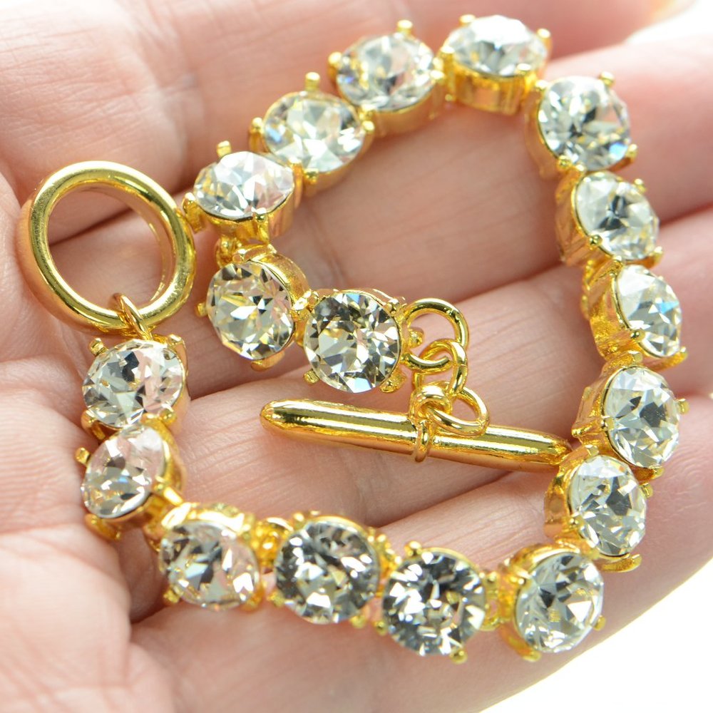 Kenneth Jay Lane KJL Gold-tone Crystal link Bracelet